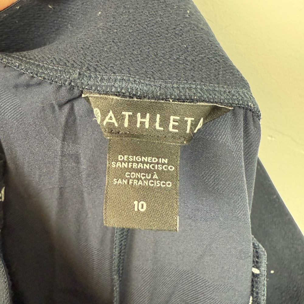 Athleta Brooklyn Pull-On Pants Blue Camo Print Size 10 - Picture 6 of 8